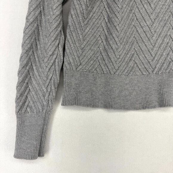 Truth by Republic Gray Argyle Pattern Sweater Womens Size M - Picture 6 of 10